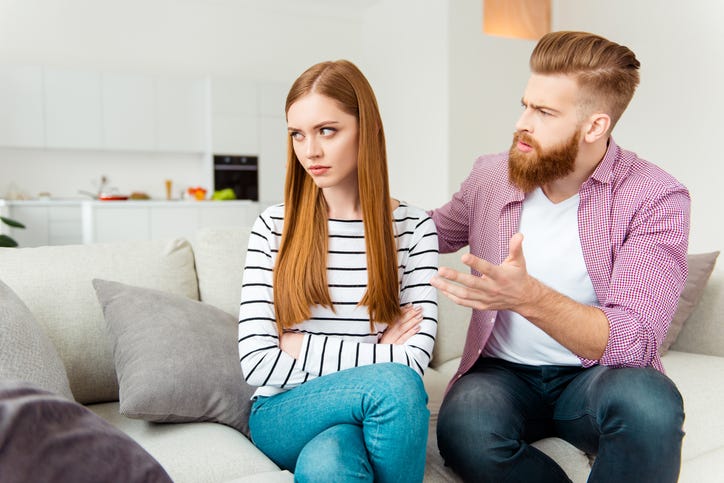 Couple arguing