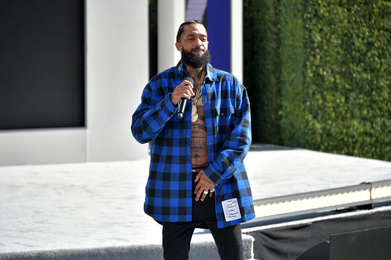 Nipsey Hussle performs onstage at Live! Red! Ready! Pre-Show, sponsored by Nissan, at the 2018 BET Awards at Microsoft Theater on June 24, 2018 in Los Angeles, California.