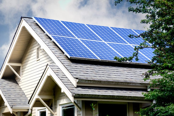 Residential solar panels. 