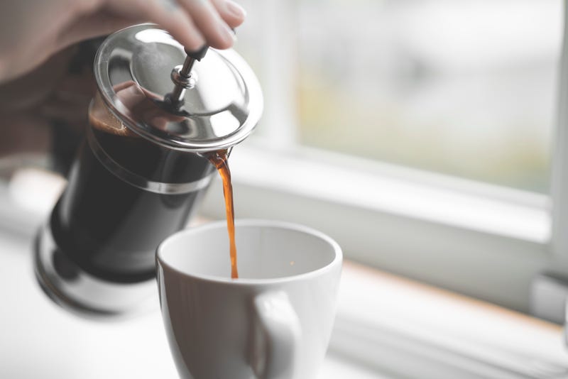 Plunge the French press and pour