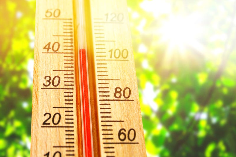 Excessive heat thermometer