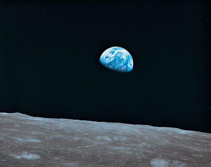A view of the Earth from the moon