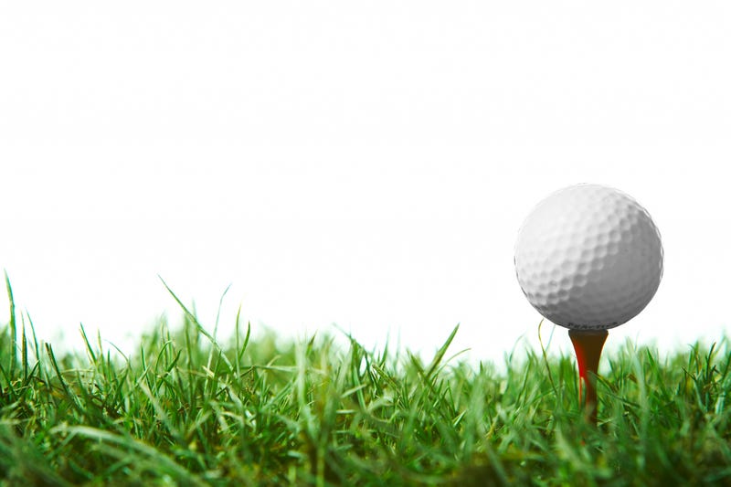 Golf ball on tee