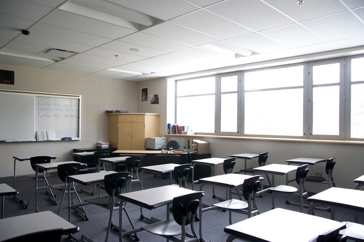 Empty classroom. 