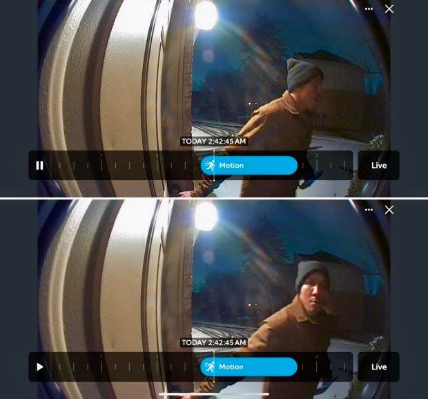 Suspect on ring doorbell camera