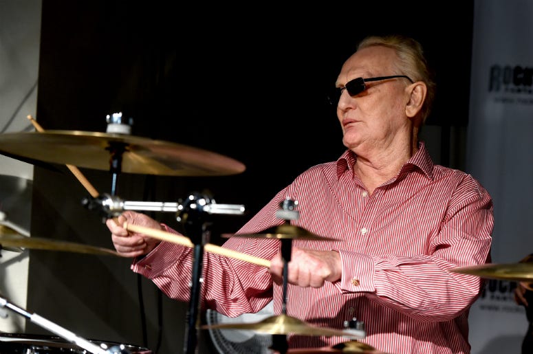 Ginger Baker of Cream performs at the Rock 'N' Roll Fantasy Camp
