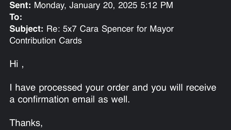 Email correspondence dated for January