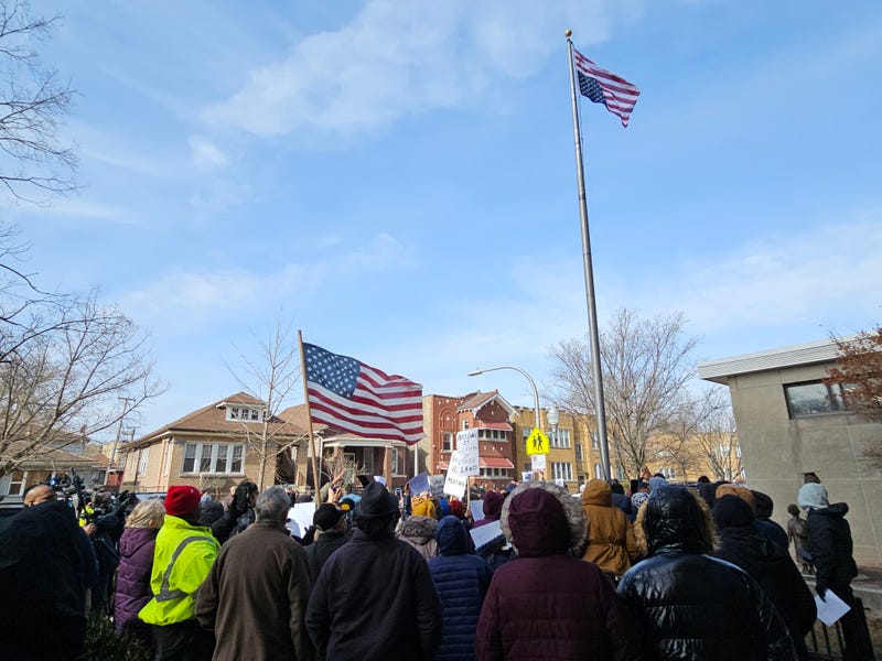 upside down flag on South Side