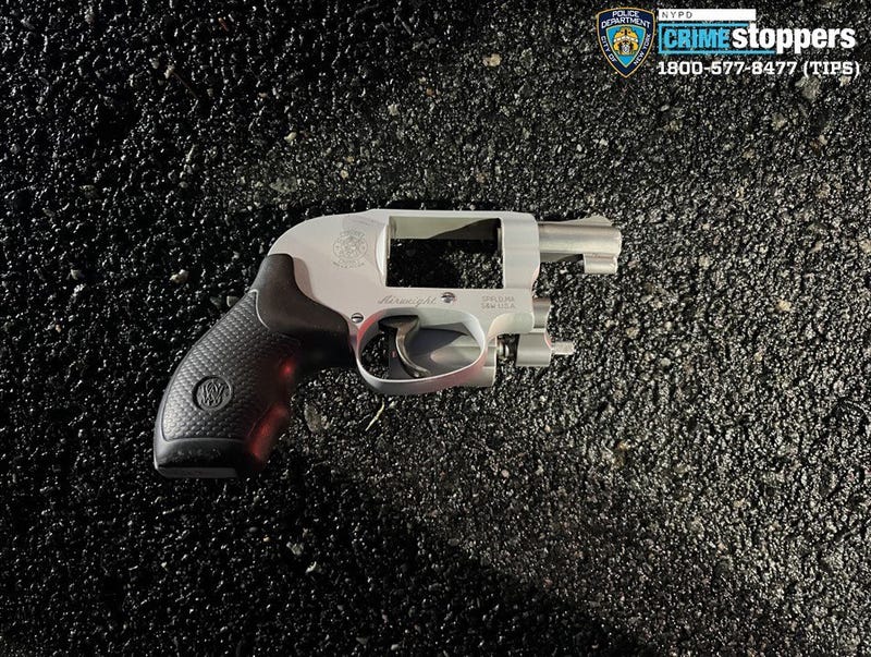 Police released an image of the gun they say the suspect had on him