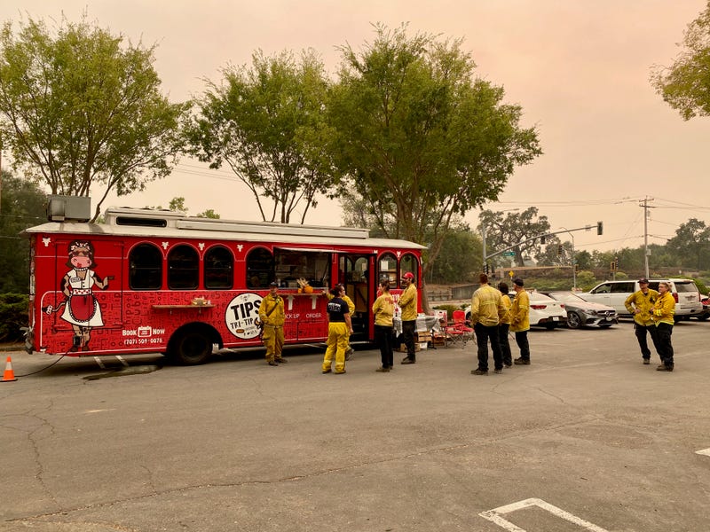 Tips Roadside food truck feeds crews battling the Glass Fire.