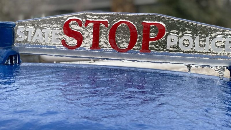 Icy Police car