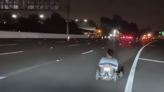 Go-kart driver on L.A. freeway pulled over by CHP