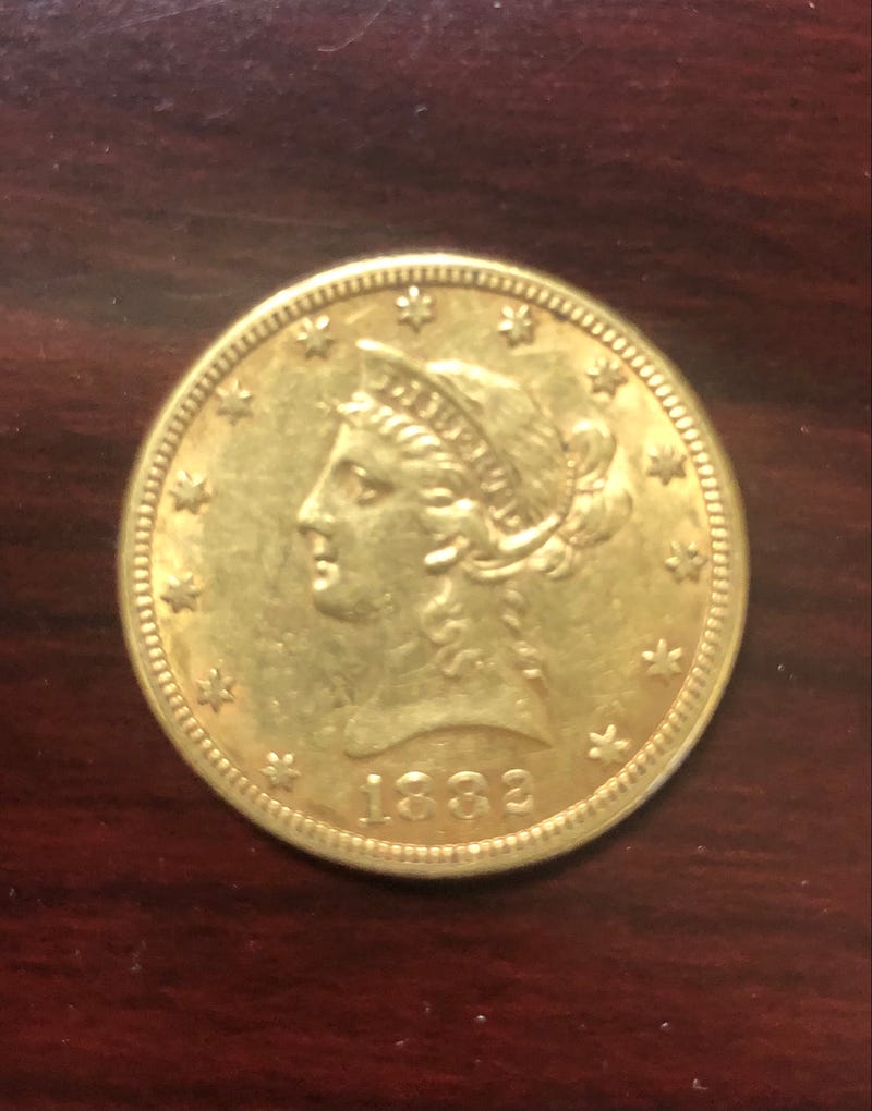 gold coin red kettle