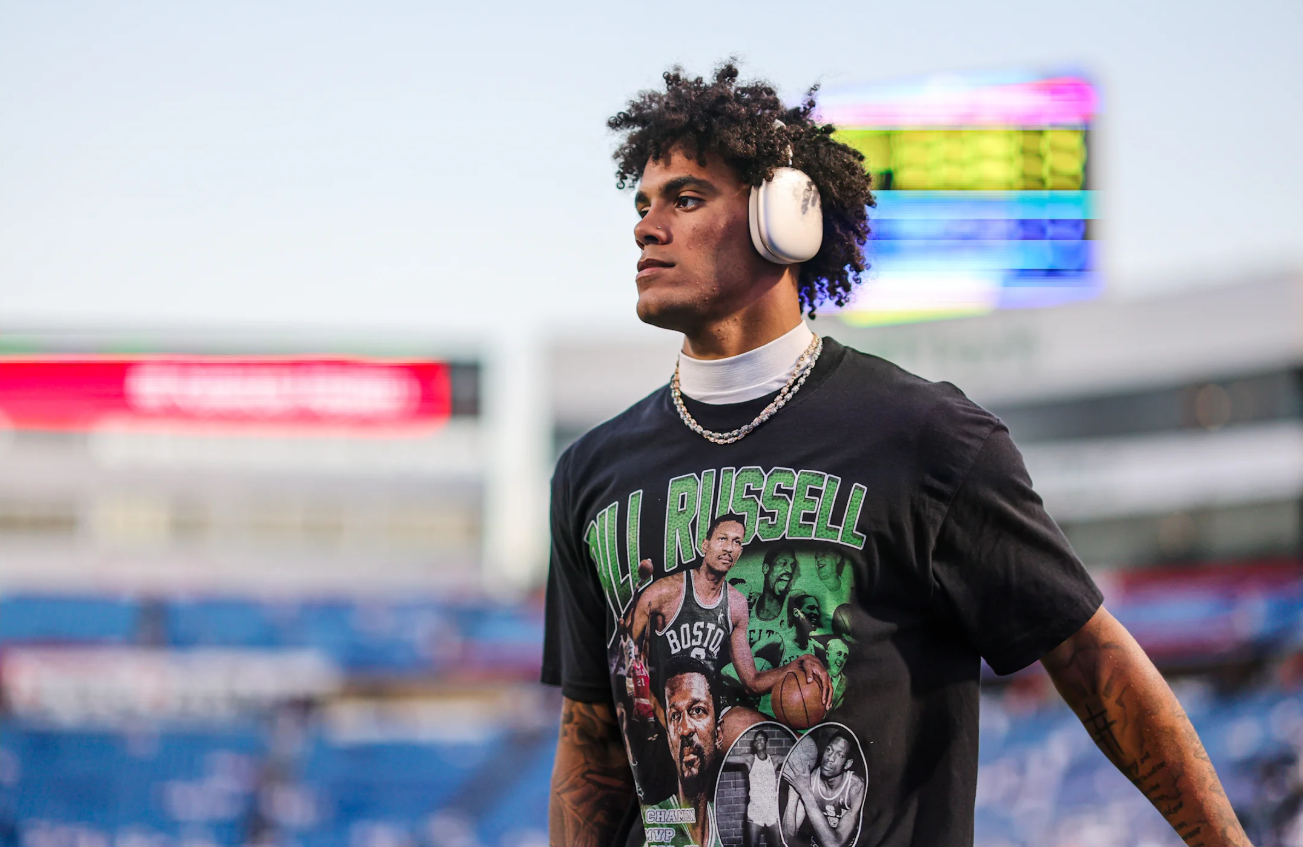 How Christian Gonzalez is sending a message to Boston fans, one T-shirt at a time