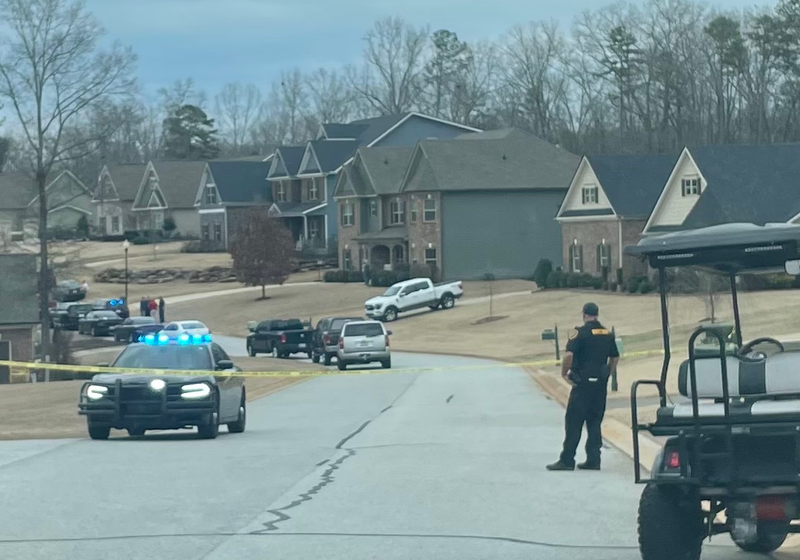 Greenville County Sheriff's Office responding to a shooting in Fountain Inn