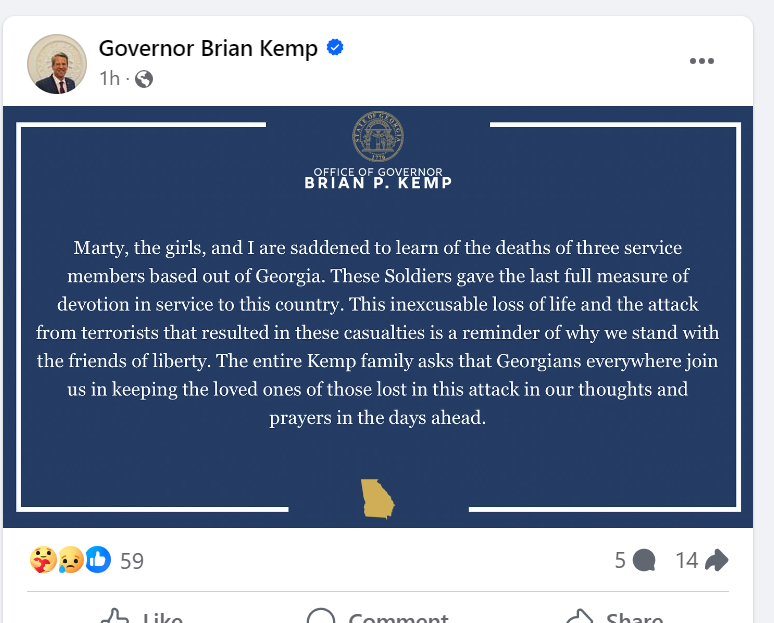 Governor Brian Kemp Facebook Page