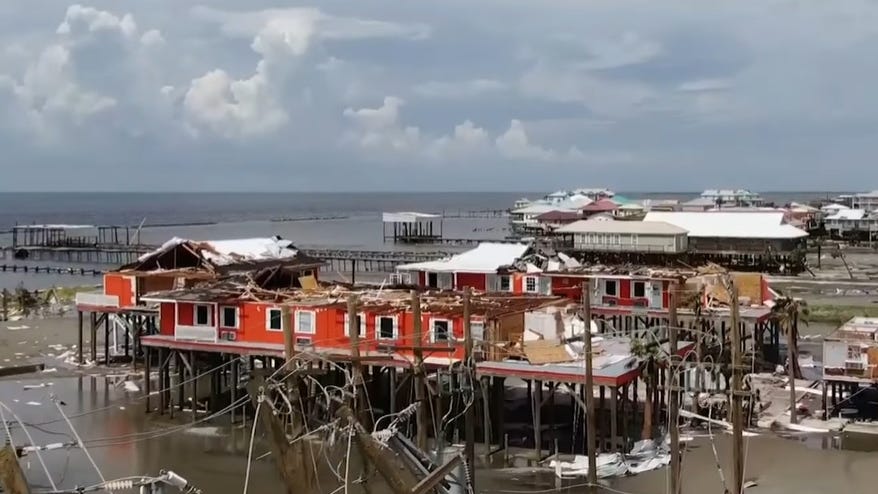 See aerial video of destruction on Grand Isle