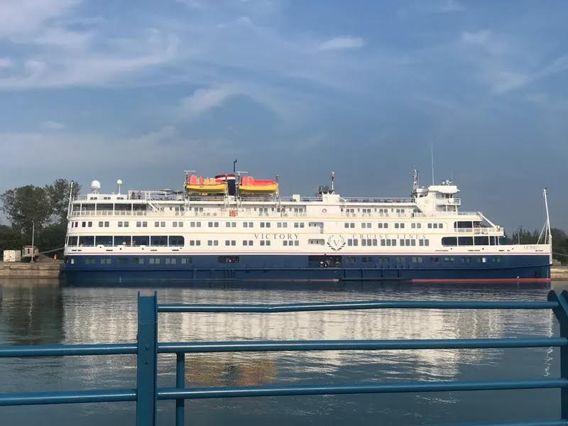 Cruise ship docked in Port Colborne, Ontario