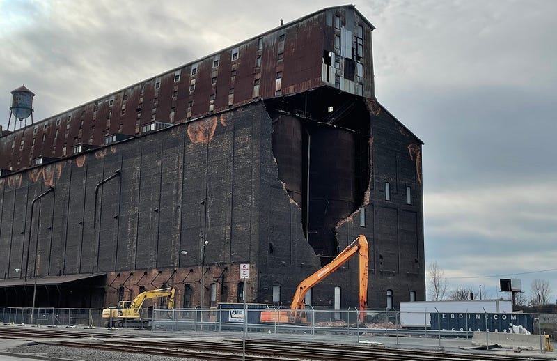 Great Northern grain elevator damage