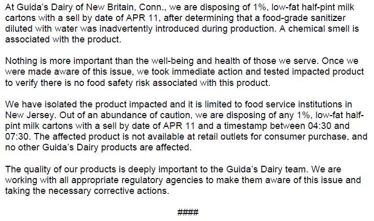Guida's press release, 3/31/22