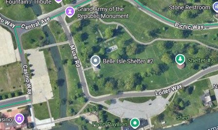 Map of Belle Isle