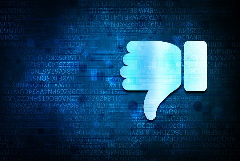 Thumb down graphic