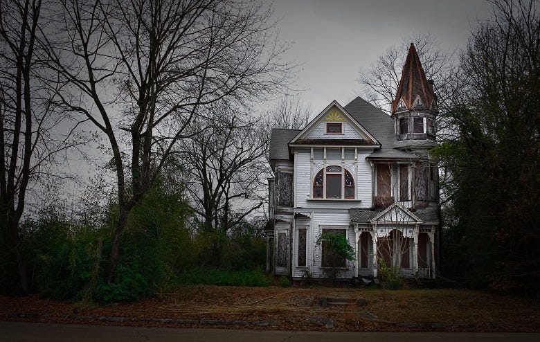 creepy old house