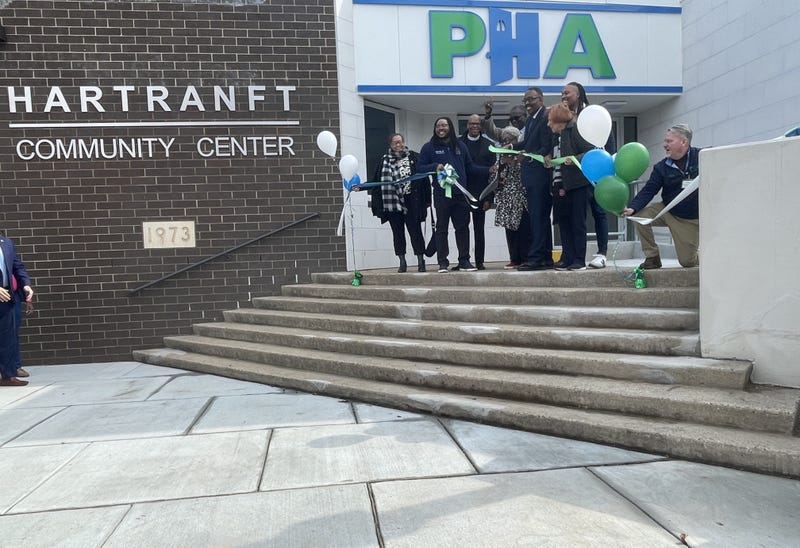 Officials cut the ribbon at the new Hartranft Community Center.