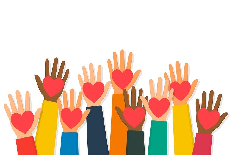 helping hands graphic