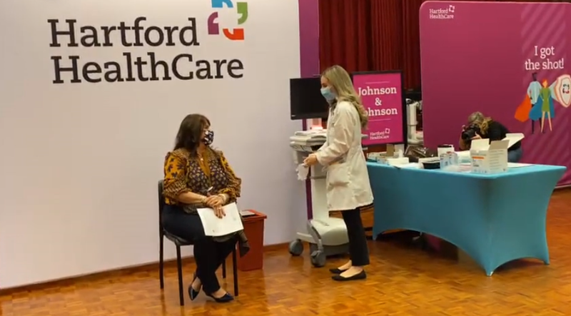 Screenshot of Hartford HealthCare Facebook Live Coverage