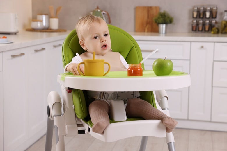 baby in high chair