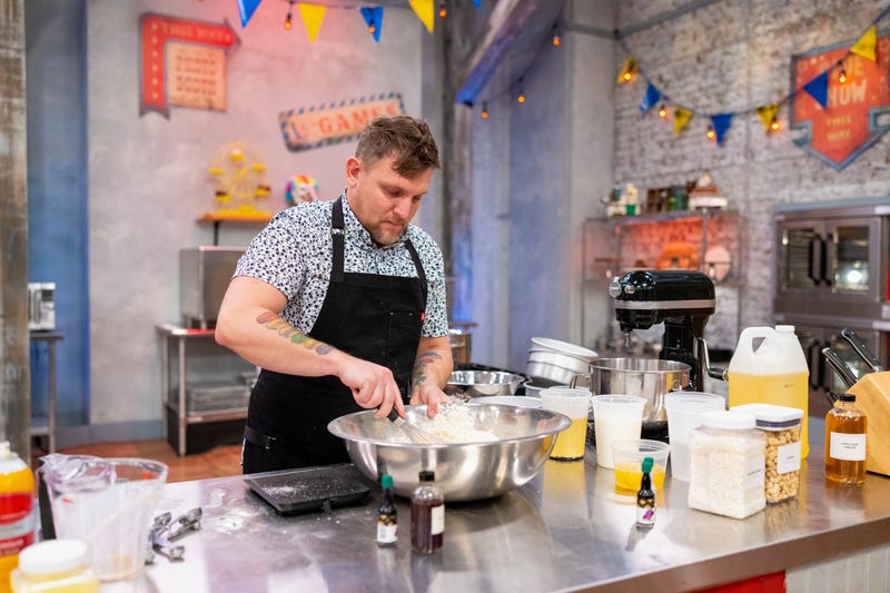 James Cox competes on Food Network's Halloween Baking Championship