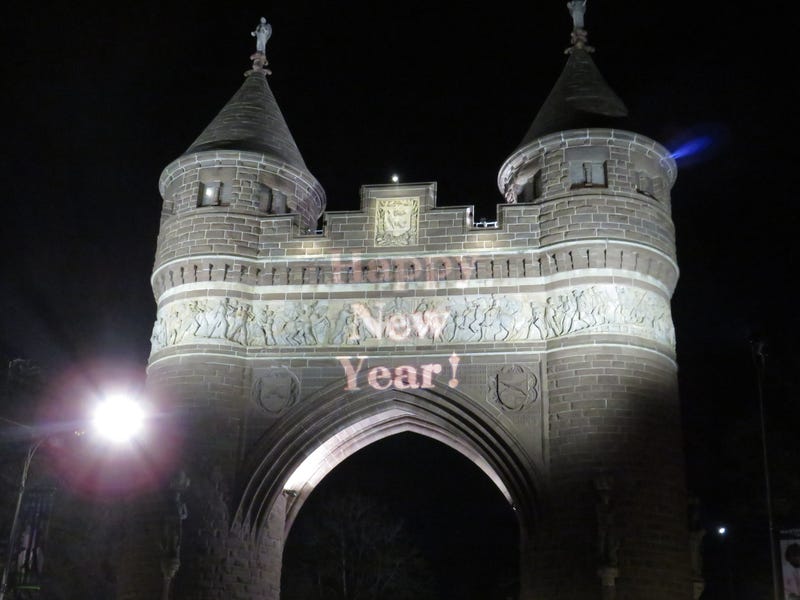 The Hartford Arch at Bushnell Park is a centerpiece of First Night Hartford