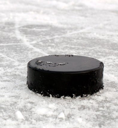 a hockey puck