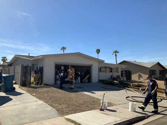 Scene of a house fire near Buffalo and Alta on April 29th, 2021.