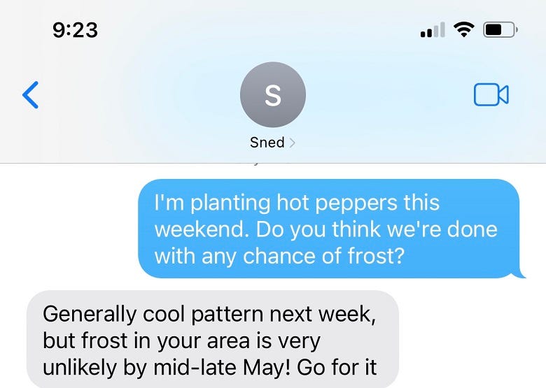 Joe's text to Rocky