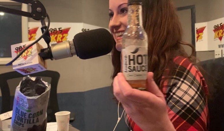 Lissa with hot sauce