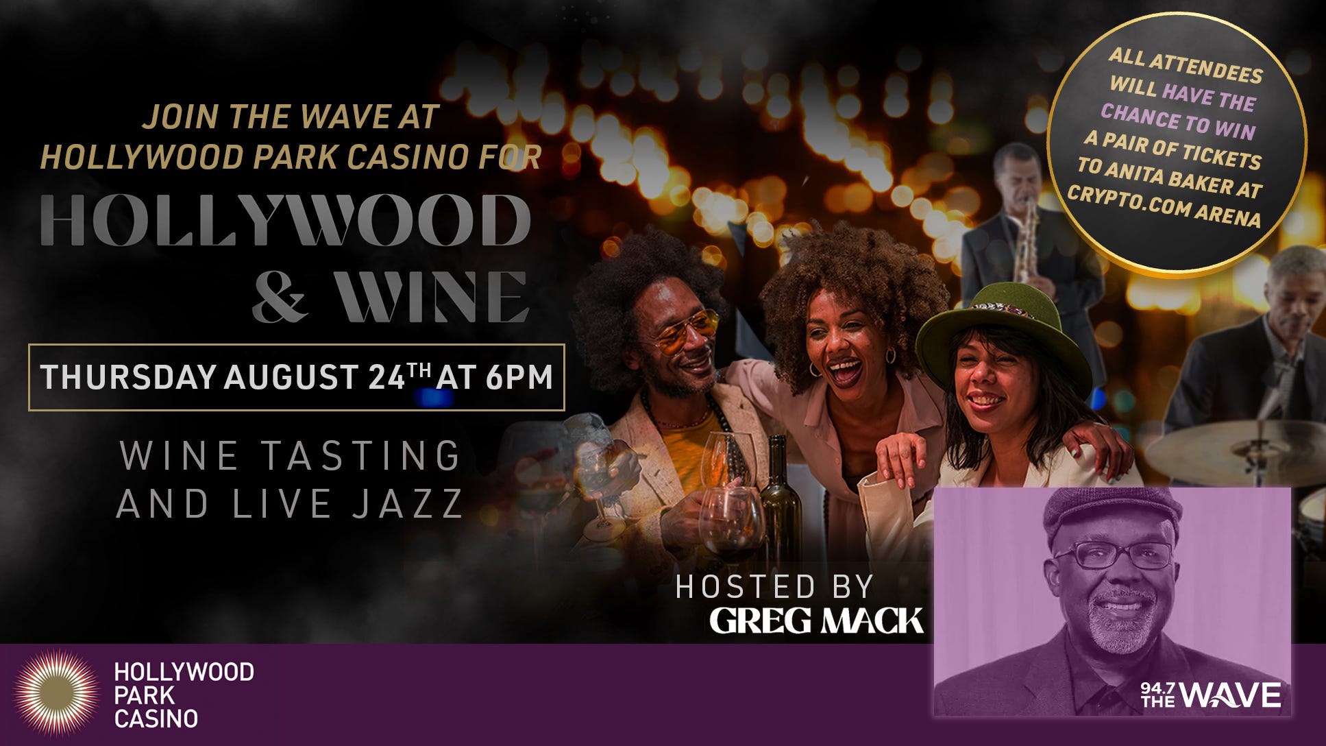 Hollywood & Wine - Hollywood Park Casino 8/24/23