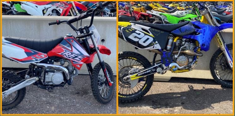 illegal dirt bikes