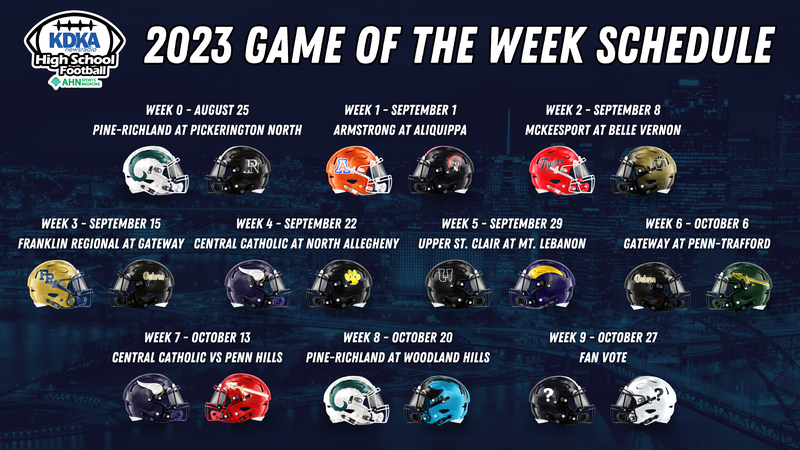 2023 High School Football Schedule on KDKA Radio
