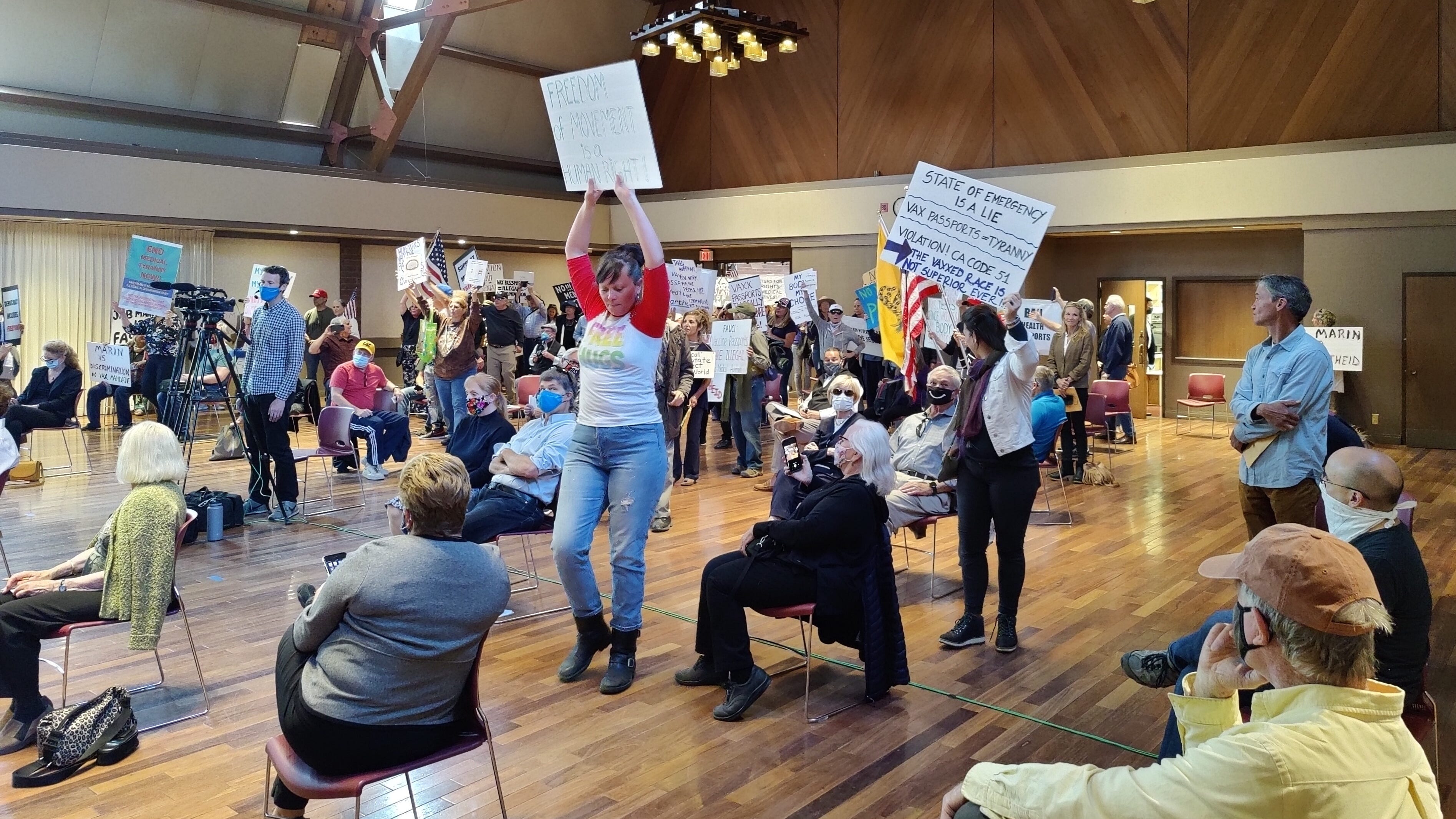 Anti-vaxxers storm Bay Area Congressman's town hall