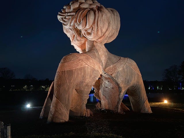The Morton Arboretum said Illumination attendees will find familiar favorite features from previous years, as well as the newly created experiences of the Arboretum’s 26-foot tall Human+Nature Hallow sculpture lit at night.