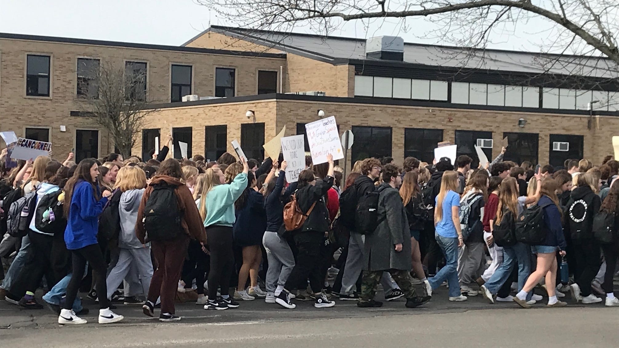 WATCH: Hamburg students walk out in protest of faculty layoffs