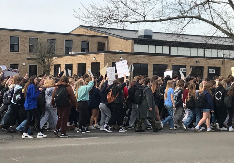Hamburg students walk out at Hamburg High School