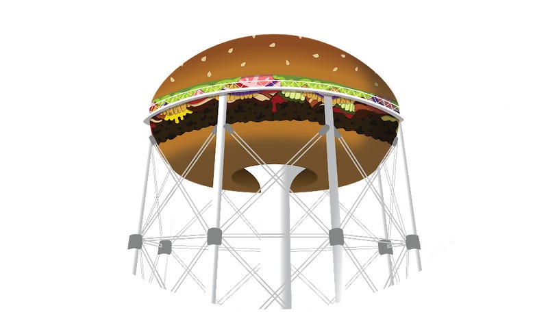 Hamburg hamburger water tower rendering