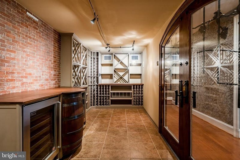 A wine cellar in Hamels' home.