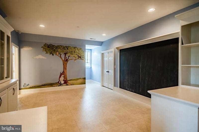 An upstairs room in Hamels' home.