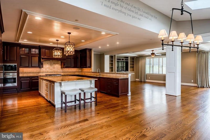 A view of Hamels' kitchen and living room areas.
