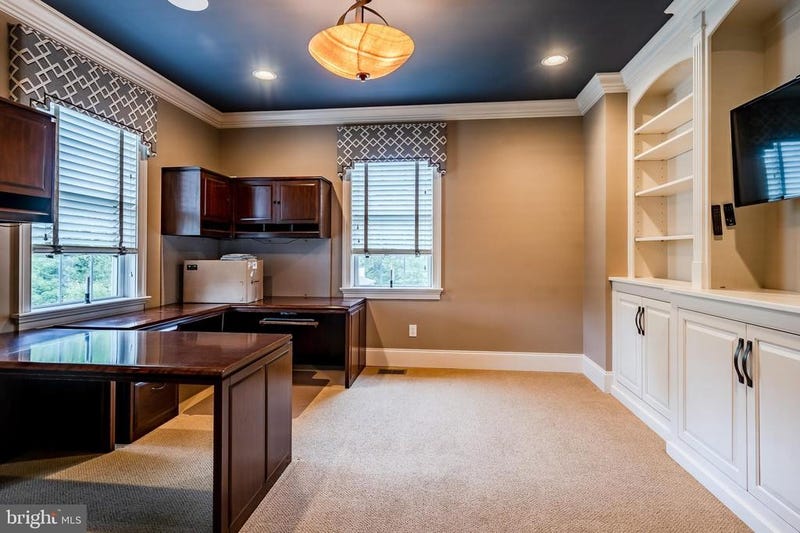 An office room in Hamels' home.