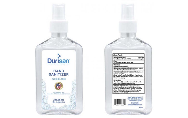 Durisan hand sanitizer recall